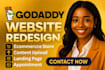 godaddy website design godaddy redesign, develop godaddy website