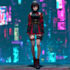 design anime character , cyberpunk character