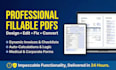 design editable fillable PDF, invoice, medical form, checklist, or questionnaire