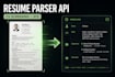build a resume parser api, cv parser and candidate matching tool