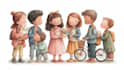 create watercolor children illustration