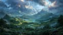 digitally paint fantasy landscape
