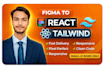 convert figma design into website with react and tailwind