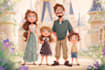 making a professional disney family portrait