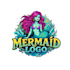 create a unique mermaid logo with a magical ocean theme