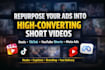 repurpose ads video into engaging short form ad creatives inshot editor