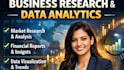 do business research, financial analysis and data analytics with insights