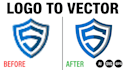 do logo vector tracing, redraw and convert to svg eps ai
