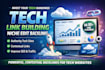 do high quality tech link building with da 50 backlinks