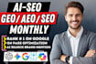 do monthly ai seo, aeo ,geo off page backlinks building for local google ranking