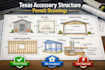 prepare accessory structure drawings for texas permits