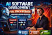 do ai software development,full stack website, frontend backend developer