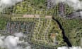 render master planned residential community, street layout,landscape green space