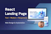 a quick start react landing page or high performance website