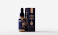 design premium dropper bottle label and box packaging with 3d mockup