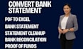 convert bank statement PDF to CSV for quickbooks and xero import