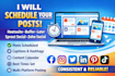 create schedule post via hootsuite buffer later sprout social zoho social