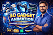create realistic 3d product and gadget animation for amazon and kickstarter