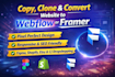 copy design clone website to webflow website design duplicate framer website