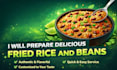 prepare delicious fried rice and beans