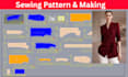 create PDF sewing pattern maker and flat sketches 2d