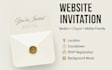 make a website invitation for weddings, birthdays, baby showers and more