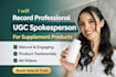 record professional ugc spokesperson video for supplement products