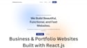 build a modern react landing page with clean UI