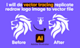 vector tracing replicate redraw logo image to vector file