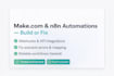 build or fix make automations and webhooks