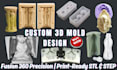 design 3d silicone mold slip casting plastic injection mold ready print stl file