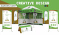 design canopy tents, banners, table covers, feather flag