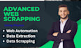 do phython web scraping, data scraping from any websites