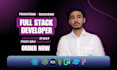 full stack custom website development as frontend developer, backend developer