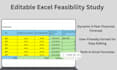 build a smart excel feasibility study with auto calculations