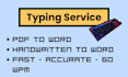 type for you, from pdf or hand written