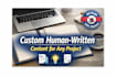 write human written academic research and professional content