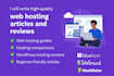 write web hosting and wordpress related articles
