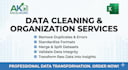 clean data or do formatting and merging and pdf to excel conversion