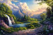 digitally paint fantasy landscape