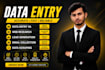 do data entry va, email collection, and web research