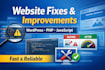 fix, update, and improve your website wordpress, PHP, js