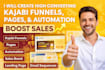 create high converting kajabi funnels, pages, and automation that boost sales