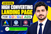design high converting ppc wordpress landing page for google ads leads