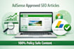 provide google adsense approval guarantee service