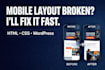 fix mobile responsiveness and layout issues on your website