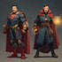 make watercolor super hero couple portrait art