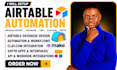 setup airtable automation, airtable database, airtable crm clay com softr expert