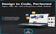 convert figma PSD xd to responsive HTML CSS website