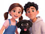 3d pixar style ai cartoon character